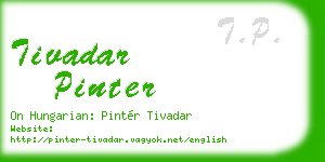 tivadar pinter business card